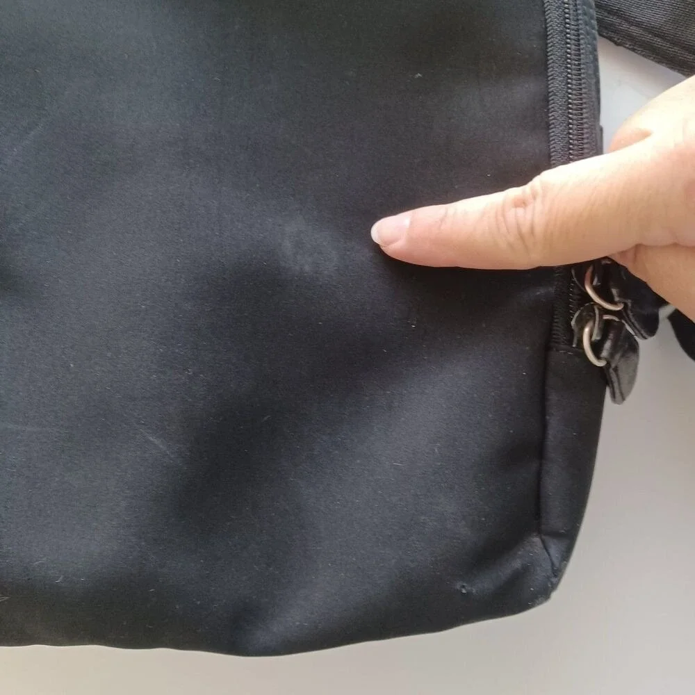 HOBO International Backpack Vintage 90s Y2K‎ Nylon Black Adjustable Straps